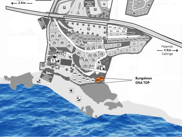 Mapa Bungalow ONA TOP Cala Gogo